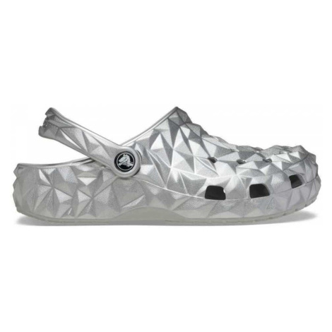 Crocs Cls metallic geometric clog Stříbrná