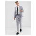 River Island skinny suit trousers in powder blue check