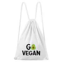 DOBRÝ TRIKO Bavlněný batoh s potiskem Go vegan Barva: Bílá