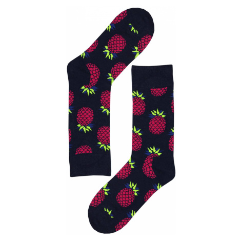 Crazy Pineapple dámské bavlněné ponožky tmavě modrá Aura.Via