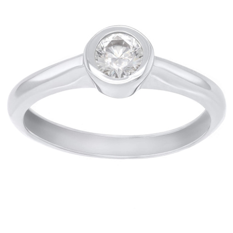 Brilio Silver Stříbrný zásnubní prsten se zirkonem SR042W