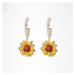 JAY Náušnice Melina - Sluneční Květy s Perlovým Nádechem JAY-0040-LR1039 Zlatá