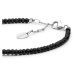 Gaura Pearls Korálkový náramek s perlou Paola - stříbro 925/1000, černý spinel 222-58B 17,5 cm +