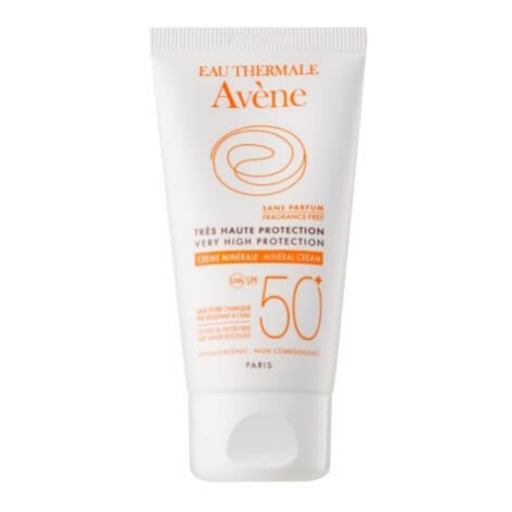 Avéne Minerální ochranný krém na obličej bez parfemace 50+ (Very High Protection) 50 ml Avène