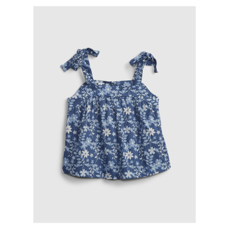 Modrý holčičí dětský top floral GAP
