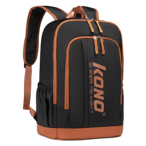 KONO cestovní batoh s přihrádkou na laptop 16L - černý