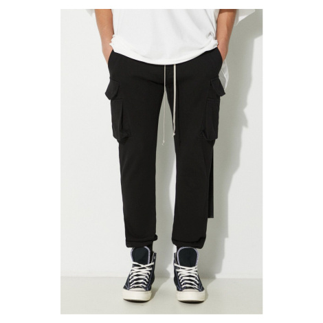 Bavlněné tepláky Rick Owens Knit Pants Mastodon Cut černá barva, DU01D1386.RIG.09