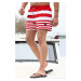 Madmext Men's Red Striped Marine Shorts 6361
