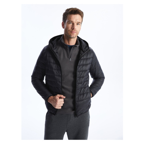 LC Waikiki Standard Fit Men's Down Jacket with a Hooded Hood.
