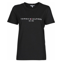 Tommy Hilfiger HERITAGE HILFIGER CNK RG TEE Černá