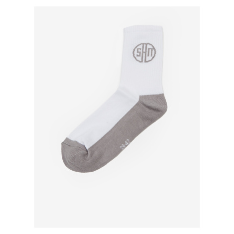 Šedo-bílé unisex ponožky SAM 73