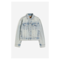 H & M - Krátká džínová bunda - modrá