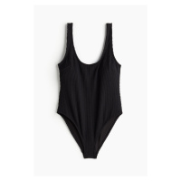 H & M - Vysoko vykrojené plavky's vyztuženými košíčky - černá