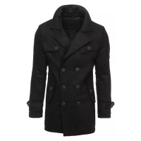 Pánský černý kabát Dstreet CX0432