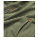 Tepláková tunika v khaki barvě s kapucí (AMG-832)