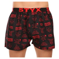 Styx Pánské trenky art sportovní guma Valentýn texty XL