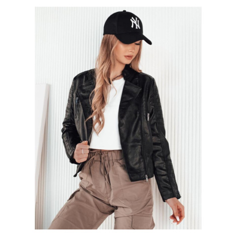 Černá dámská kožená bunda DStreet