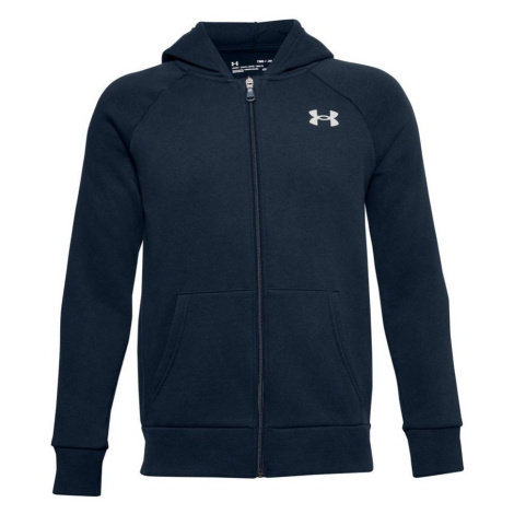 Under Armour Rival Cotton FZ Hoodie Tmavě modrá