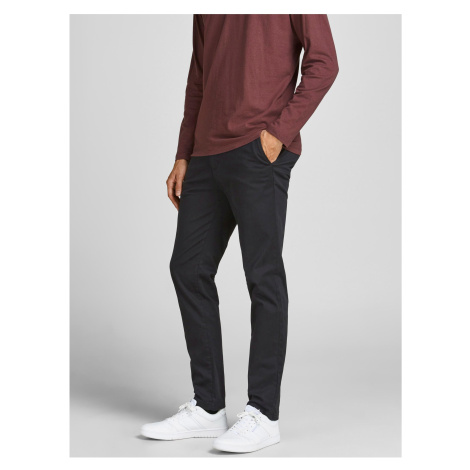 Černé chino kalhoty Jack & Jones Marco - Pánské