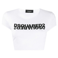 DSQUARED2 Mirror White crop tričko