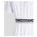 Šaty karl lagerfeld logo tape shirt dress bílá
