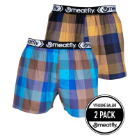 Trenky Meatfly GIGI BOXERSHORTS, Brown/modrá