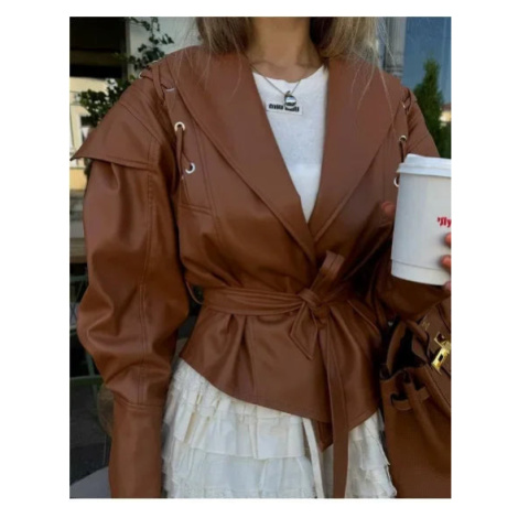 krátká bunda z umělé kožešiny