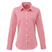 Premier Workwear Dámská bavlněná košile s dlouhým rukávem PR320 Red -ca. Pantone 200