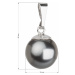 Stříbrný přívěsek s šedou Swarovski kulatou perlou 34150.3