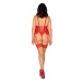 Okouzlující punčochy Blossmina stockings - Obsessive Červená
