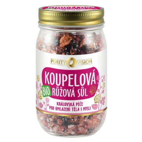 Purity Vision Bio Růžová koupelová sůl 400 g