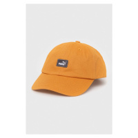 Bavlněná baseballová čepice Puma oranžová barva, s aplikací, 2366901