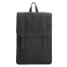 Hide & Stitches Černý městský kožený batoh „Metropolitan“ 9L