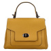 Luxusní dámská kožená kabelka do ruky Lúthien, žlutá
