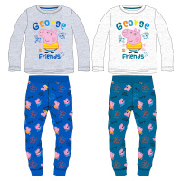 Prasátko Pepa - licence Chlapecké pyžamo - Prasátko Peppa 5204906, šedý melír / modrá Barva: Mod