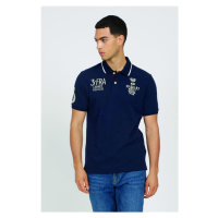 Polokošile la martina man polo s/s cotton piquet modrá