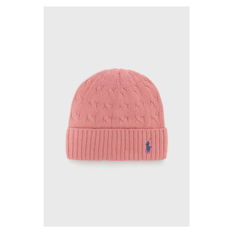 Bavlněná čepice Polo Ralph Lauren růžová barva,