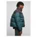 Pánská zimní bunda Urban Classics AOP Retro Puffer - černá, zelená