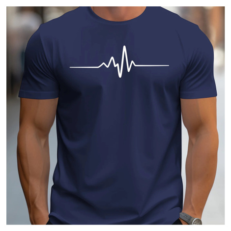 Pánské bavlněné tričko – krátký rukáv, potisk, sportovní střih