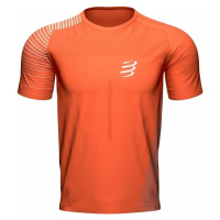 Compressport Performance SS Tshirt M Orangeade/Fjord Blue Běžecké tričko s krátkým rukávem