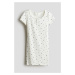 H & M - Šaty z žebrovaného žerzeje - bílá