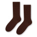 Steven 056 215 vzor hnědé Pánské oblékové ponožky
