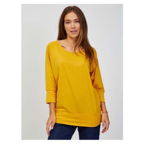 Žluté dámské basic tričko SAM 73 Ekale