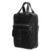Beagles Černý malý kožený batoh „Themis“ 5L