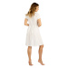 Litex Dámské letní šaty s krátkým rukávem 5E033 Bílá
