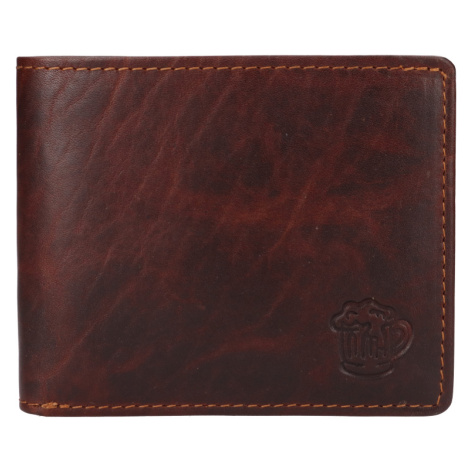 Lagen Pánská kožená peněženka 266-3701/M malé pivo - hnědá