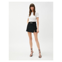 Koton Belt Detailed Mini Skirt with Shorts