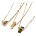 GRACE Jewellery Ocelový náhrdelník Suzi - chirurgická ocel, zirkon NH-10-2109A Zlatá 42 cm + 5 c