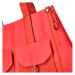 Výrazná dámská koženková kabelka Dona, červená