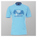 Pánské tričko modré barvy s potiskem 11856